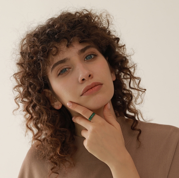 Chic Stainless Steel Color CZ Ring - Picture 8 of 8